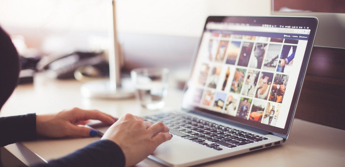 عکس گذاشتن در اینستاگرام از کامیپوتر