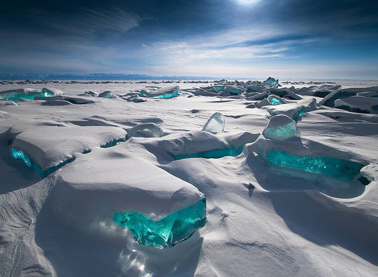منطقه یخ‌های زمردی در روسیه