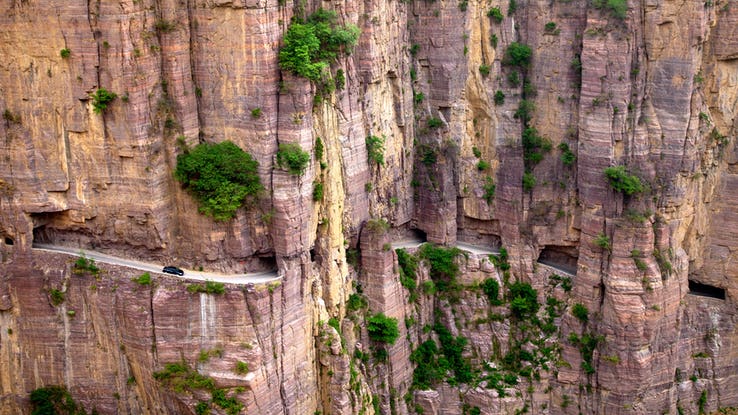 جاده و تونل Guoliang در چین
