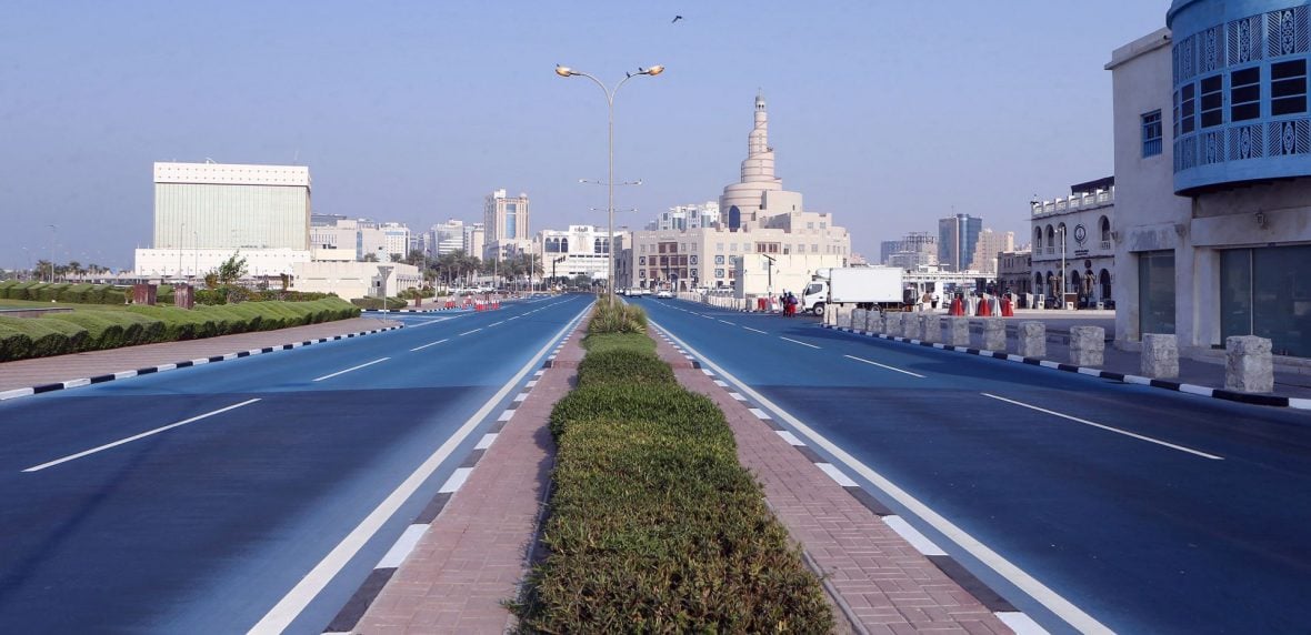 آسفالت آبی قطر