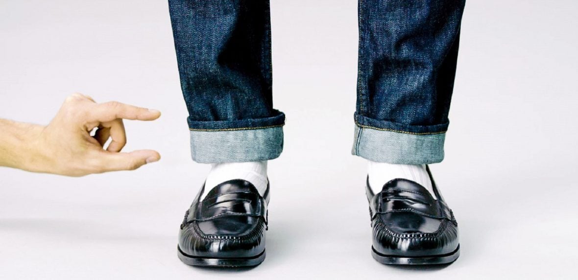 تا زدن پاچه‌های شلوار جین