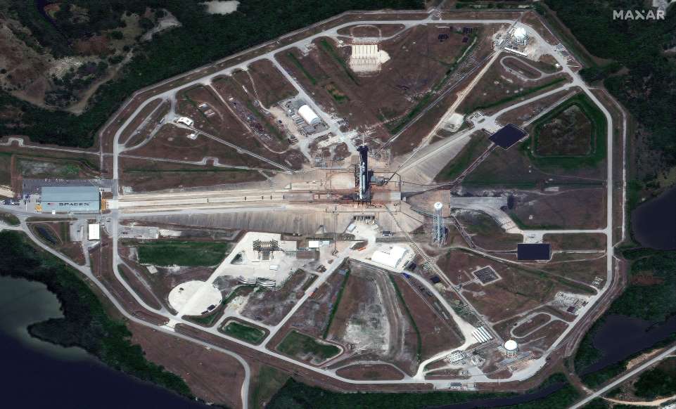 تصویر ماهواره‌ای سایت پرتاب موشک SpaceX