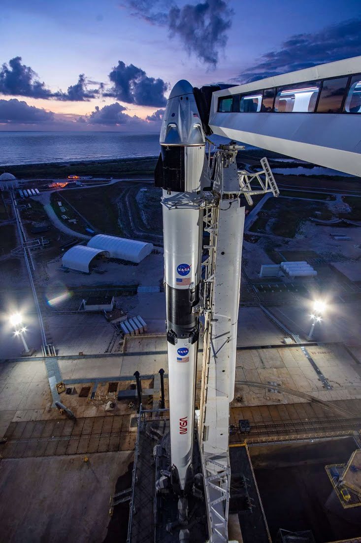 پرتاب 2 فضانورد ناسا با کپسول دراگون شرکت SpaceX