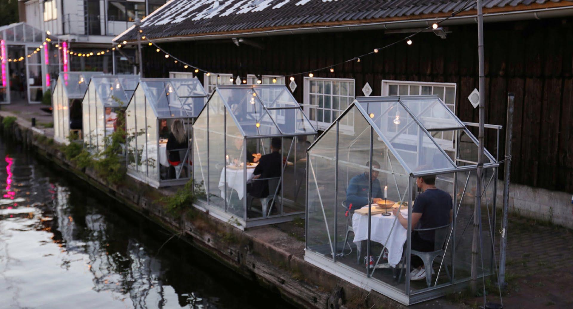 گلخانه قرنطینه: رستورانی در آمستردام روش جدیدی برای فاصله اجتماعی معرفی کرده است