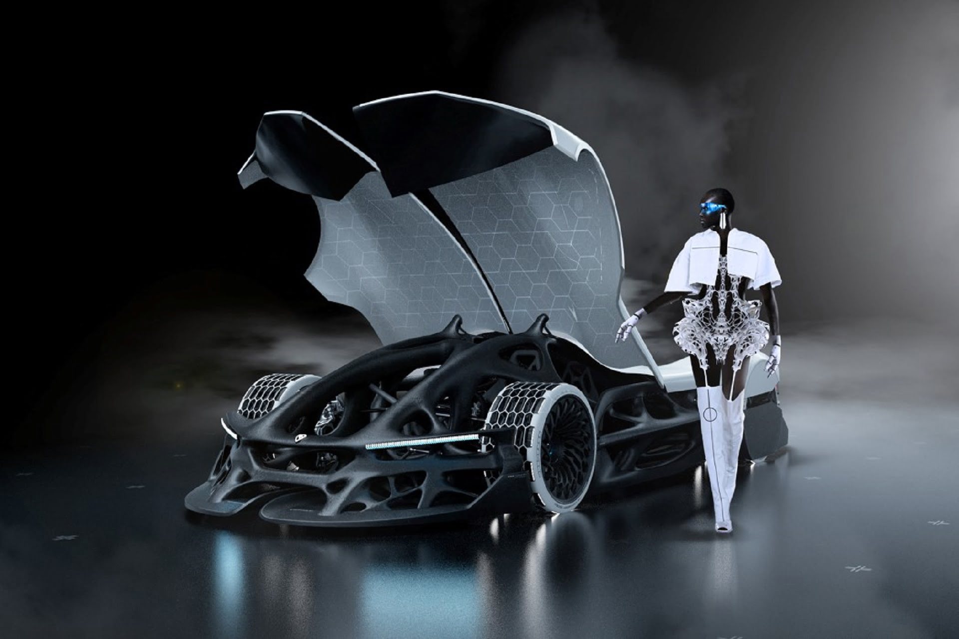 RIMAC SCALATAN خودرو مفهومی با شاسی چاپ 3 بعدی که اکسیژن تنفس می‌کند