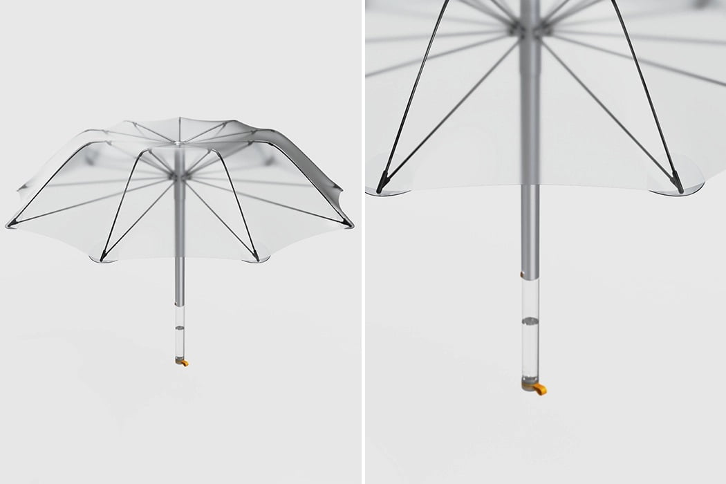 طراحی چتر مینیمالیستی - نوشیدن آب جمع شده باران