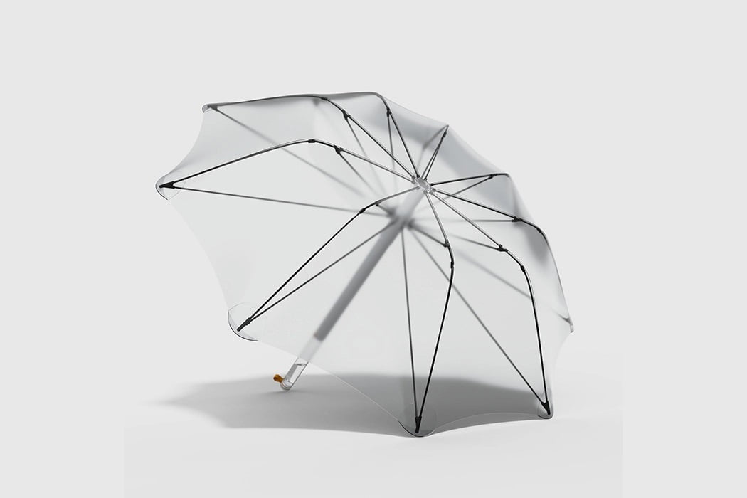 طراحی چتر مینیمالیستی - سایبان شفاف با 9 پره
