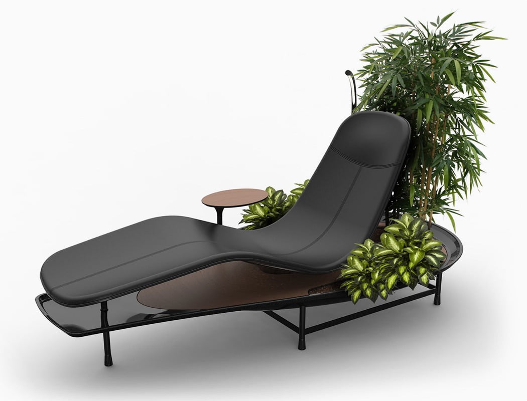 صندلی راحتی ذن - حالت باغ و تنفس اکسیژن در میان برگ‌های طبیعی