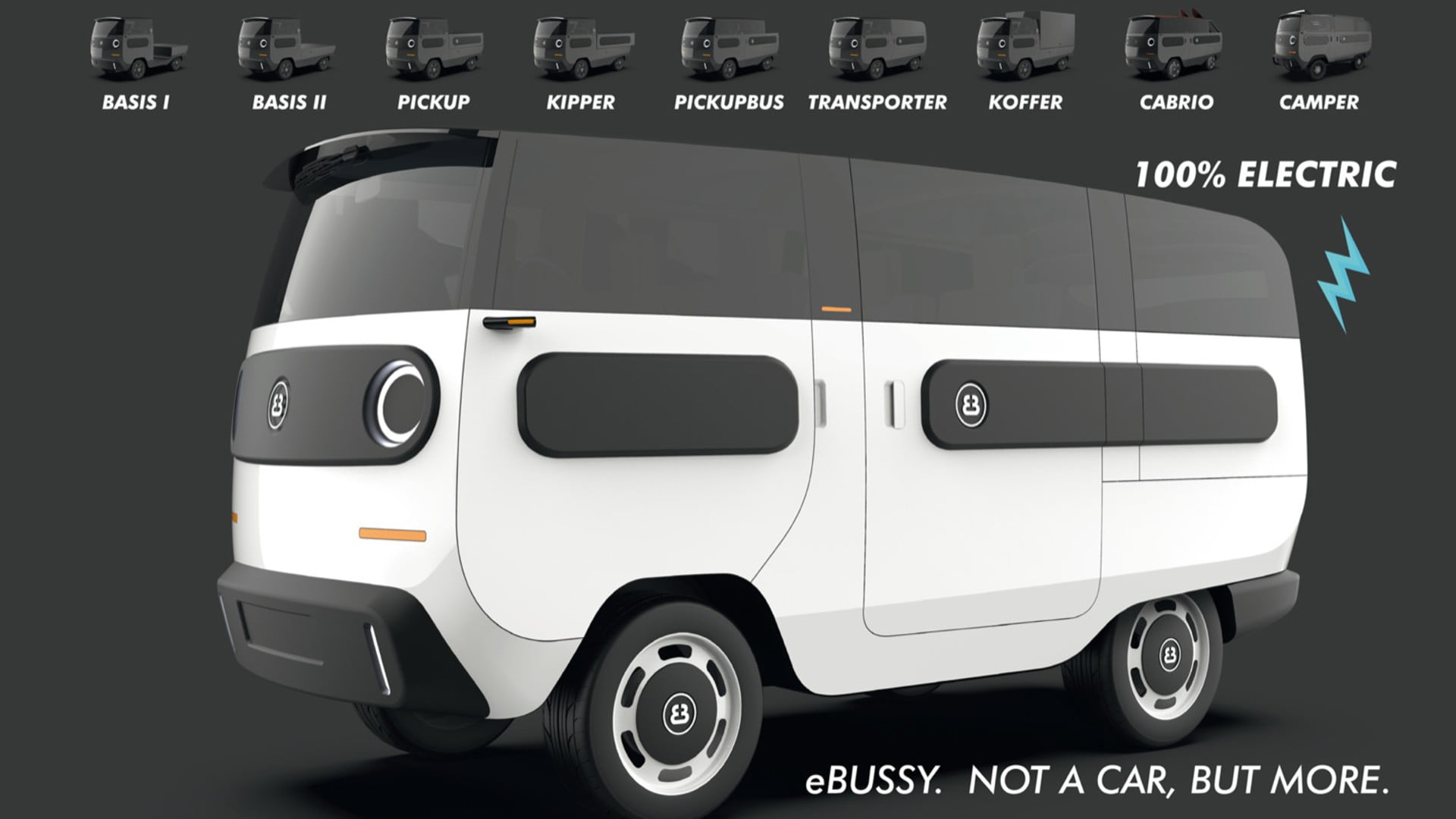 ون الکتریکی مدولار eBussy می‌تواند به 10 وسیله نقلیه مختلف تبدیل شود