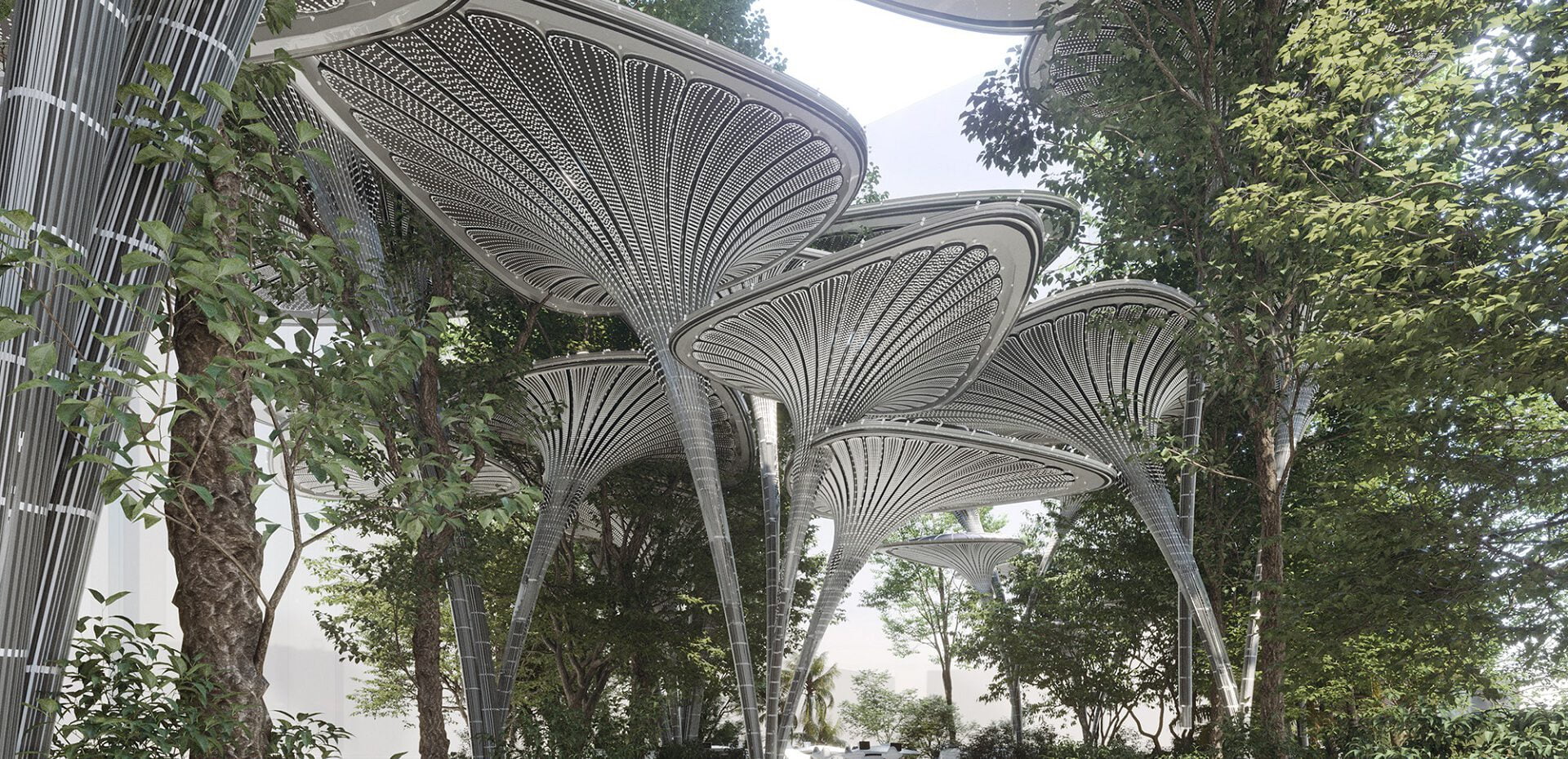 معماری پایدار درخت نخل آینده گرایانه