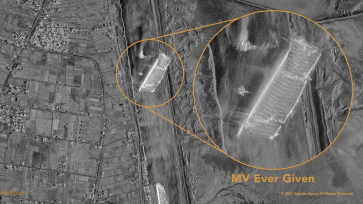 تصاویر ماهواره‌ای از کانال سوئز