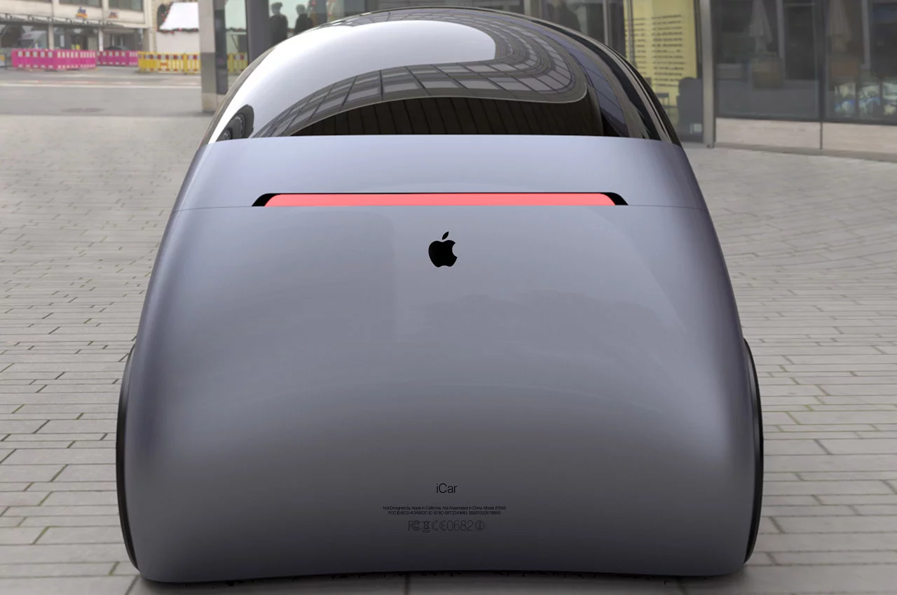 بازطراحی سیال iCar اپل - نمای پشتی