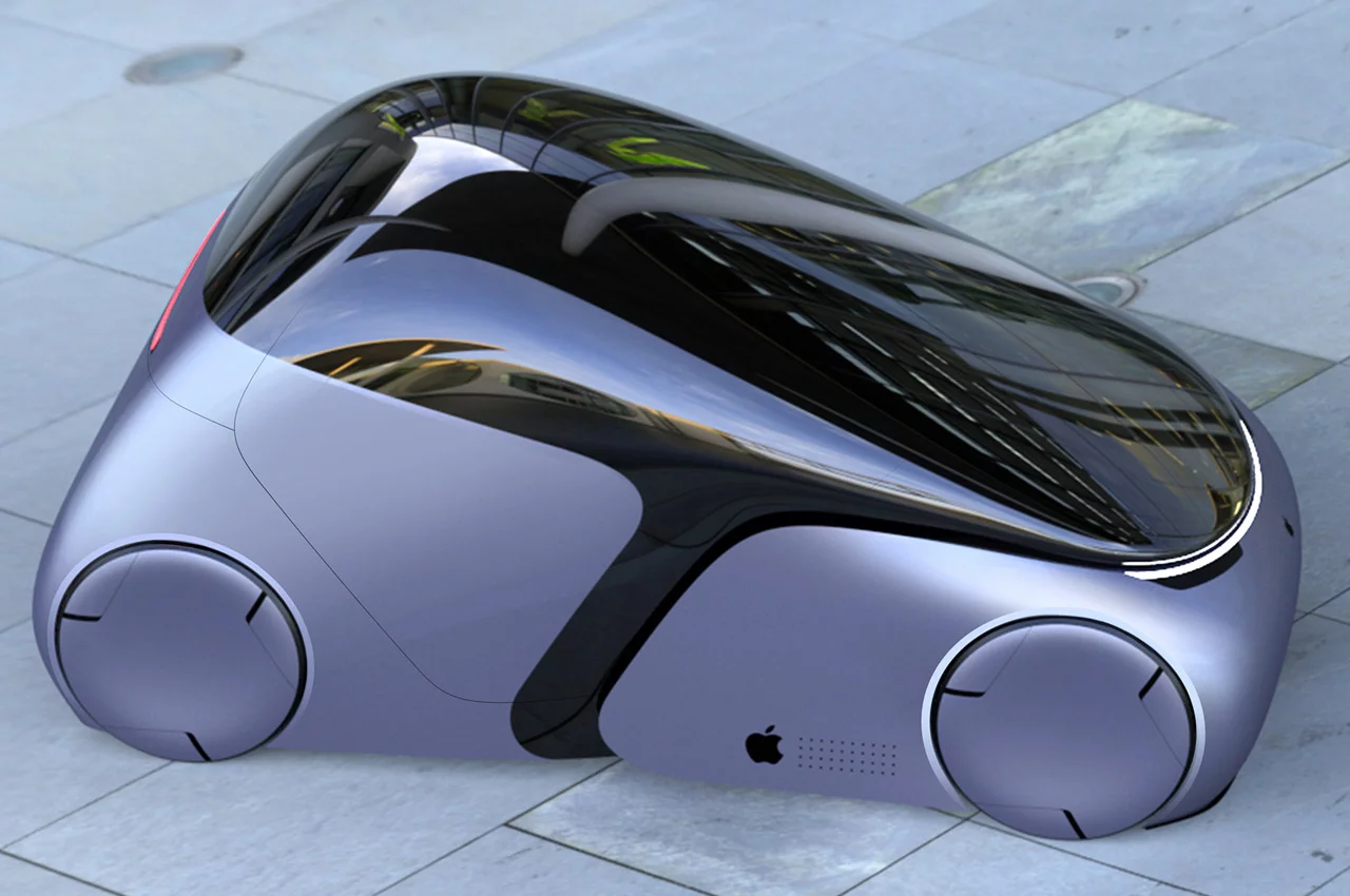 بازطراحی سیال iCar اپل - نمای یکپارچه