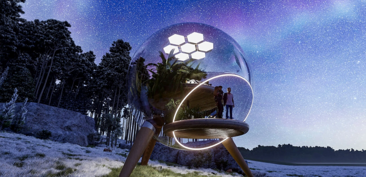 معماری خانه شیشه ای تنگ ماهی