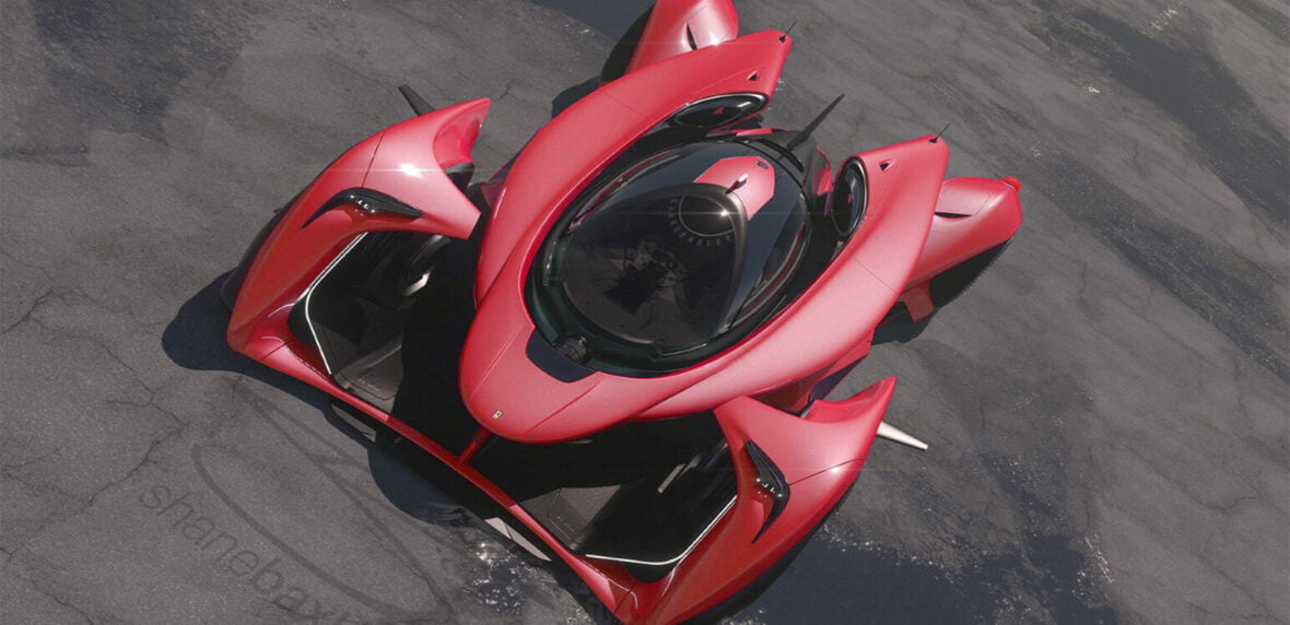 کانسپت هایپرکار الکتریکی فراری F413