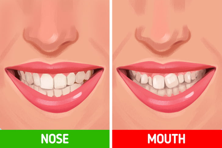 تنفس از طریق دهان- تغییر دندانها
